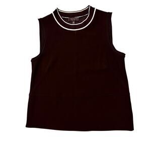 rag & bone New York Sleeveless Top – Size XS – Black with White Collar Trim